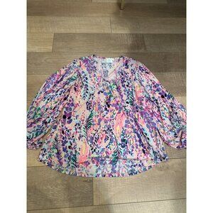 Colorful Floral Long-Sleeve Blouse By Shop The Mint